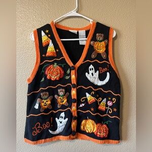 Vintage Halloween Sweater Vest